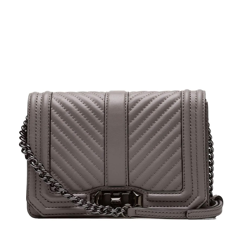 Rebecca Minkoff Chevron Quilted Small Love Crossbody Bag
